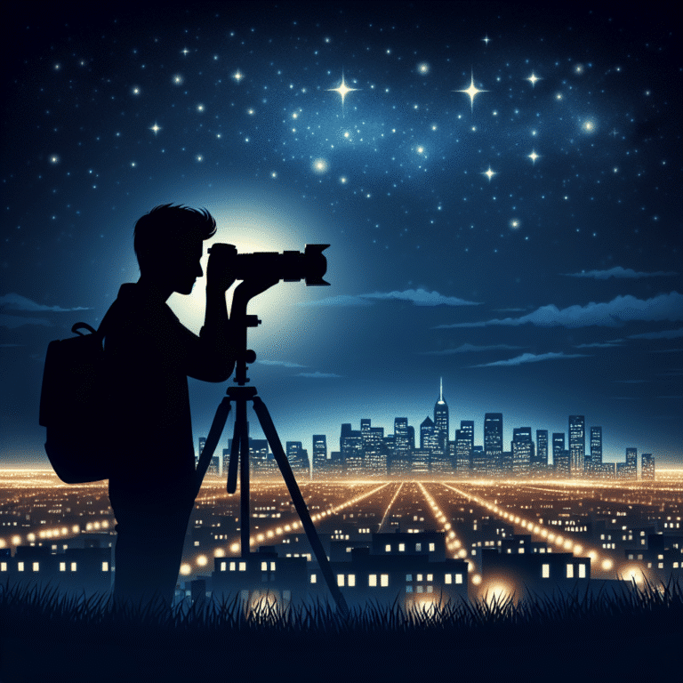 captura de fotos noturnas em baixa luz