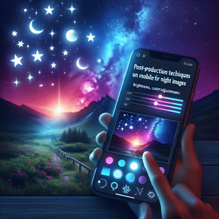Técnicas de pós-produção em celular para imagens noturnas