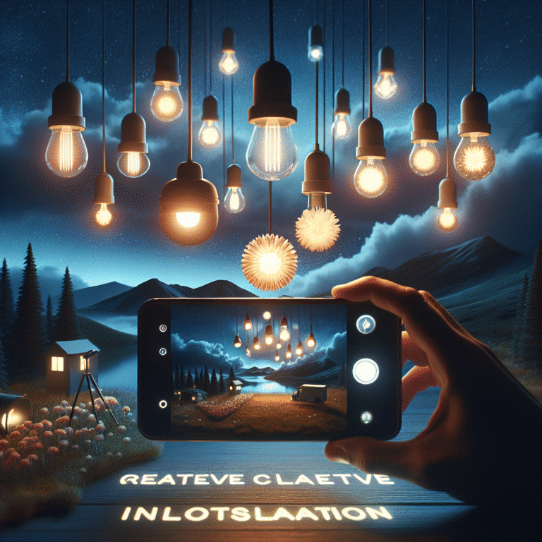iluminação criativa para fotografia noturna com smartphone